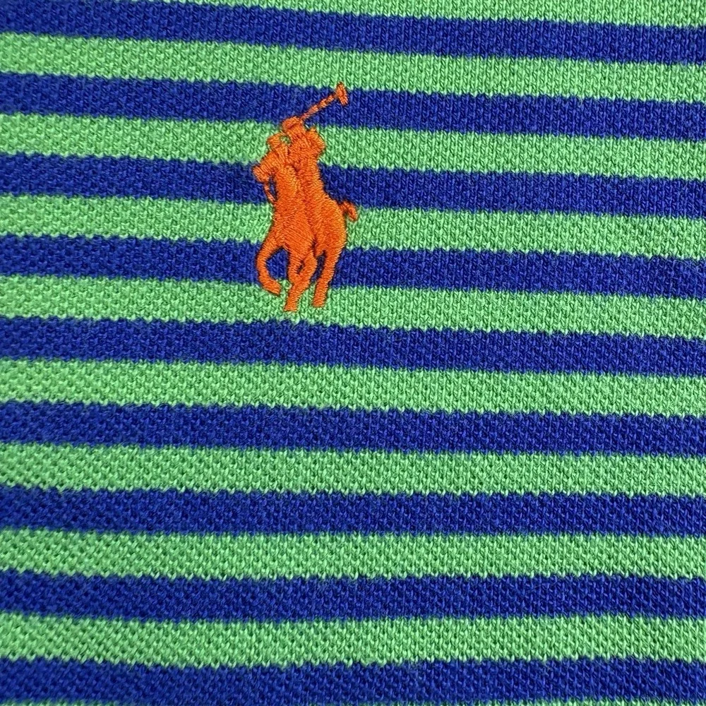 Polo Ralph Lauren  Lot Of 2 Men's L Striped Polo Shirts Cotton Preppy